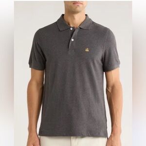 Brooks Brothers Charcoal cotton short sleeve original fit Polo Shirt size large